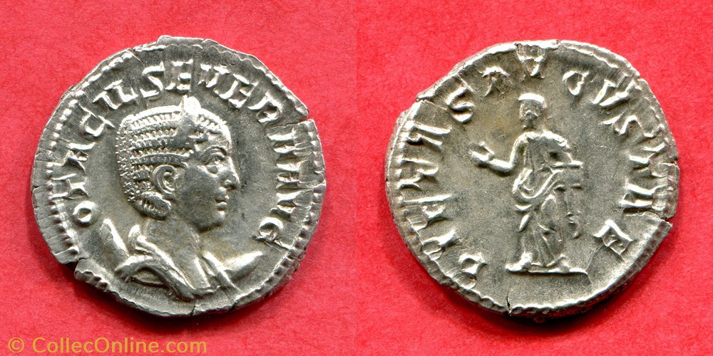 OTACILIA SEVERA - PIETAS AVGVSTAE . - RIC 130 monnaie antique jc ap romaine republicaine imperiale otacilia severa pietas avgvstae ric 130