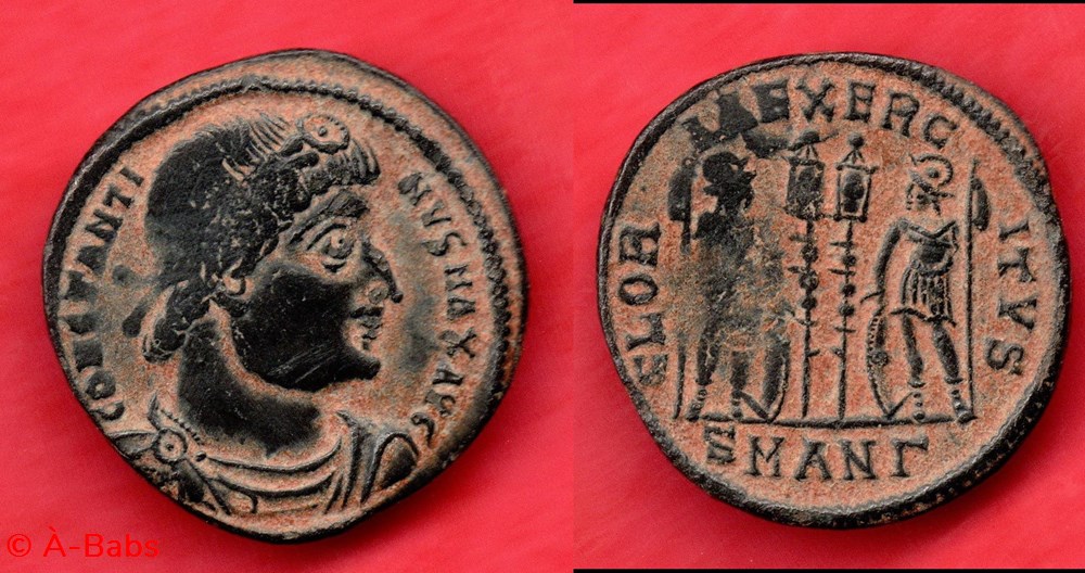 CONSTANTIN 1° - GLOR-IA EXERC-ITVS - RIC 86 monnaies antiques romaines imperiales et republicaines constantin 1 glor ia exerc itvs ric 86