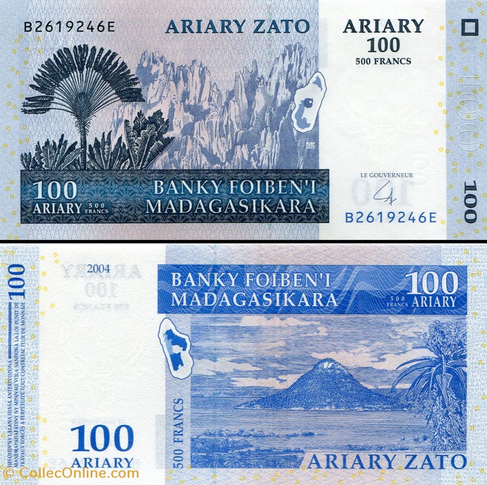 MADAGASCAR - PICK 086b - 100 ARIARY - 2004 billets afrique madagascar pick 086b 100 ariary 2004