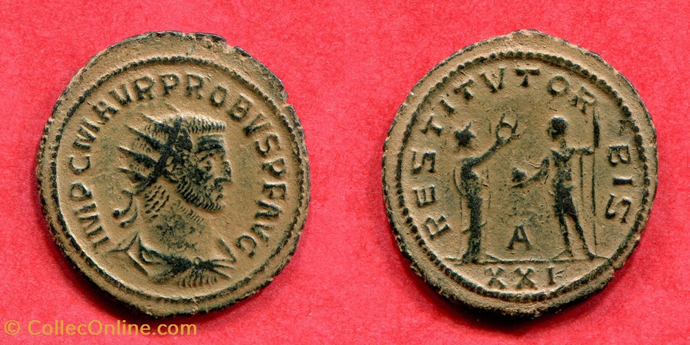 PROBUS - RESTITVT ORBIS - RIC 925 monnaie antique av jc a ap romaine republicaine imperiale probus restitvt orbis ric 925