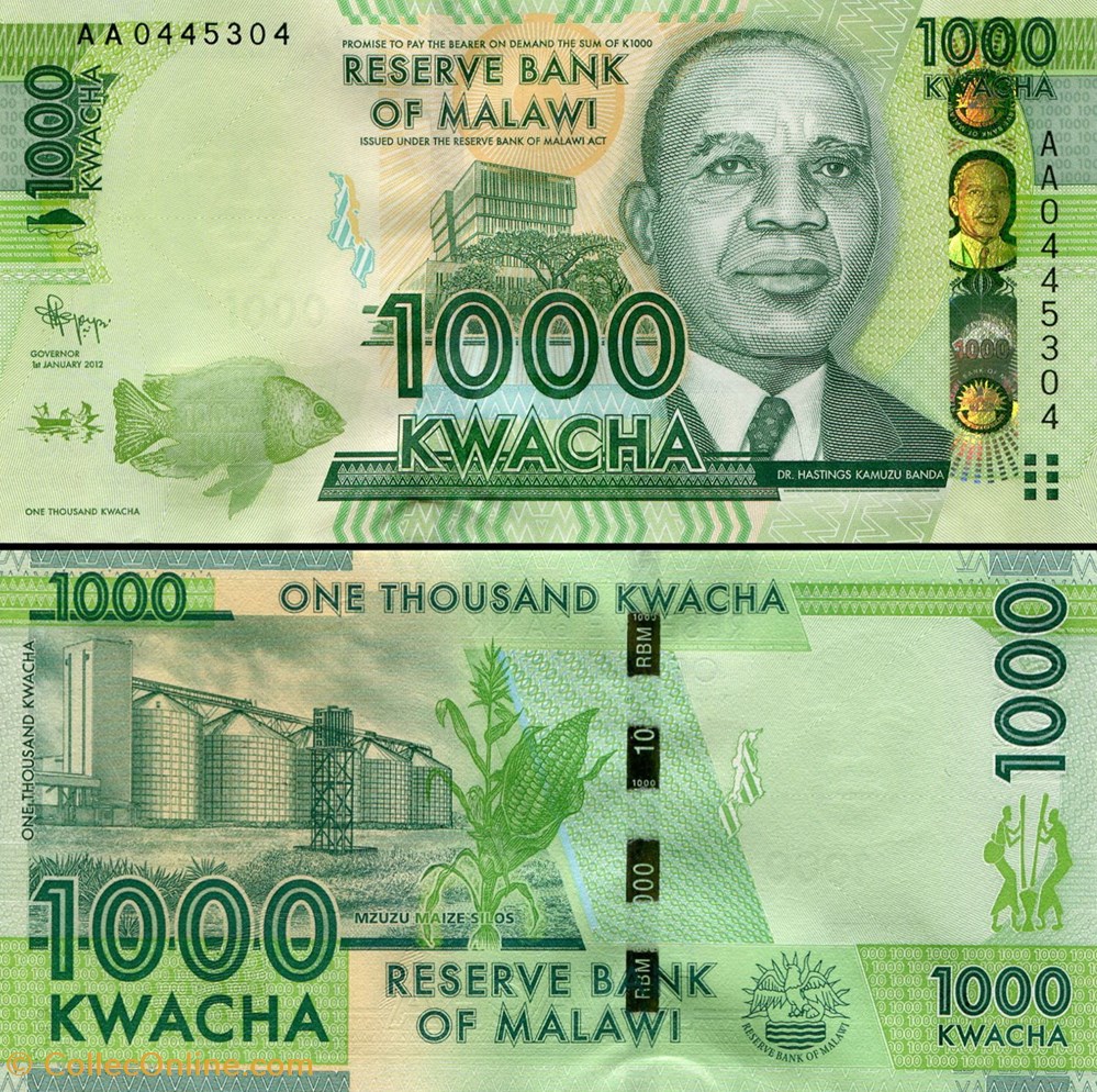 billets afrique malawi pick 62 a 1000 kwacha 2012