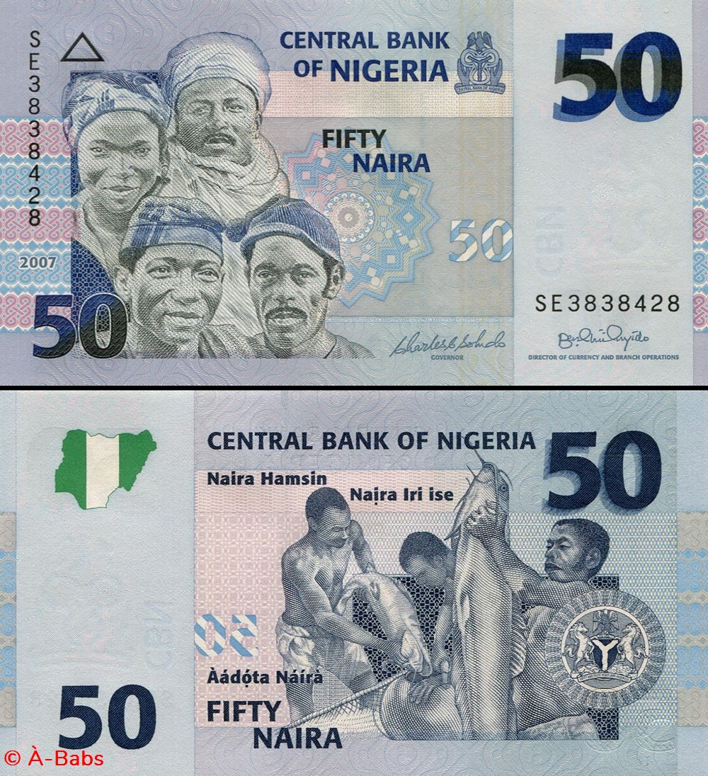 NIGERIA - PICK 35 B - 50 NAIRA - 2007 billets afrique nigeria pick 35 b 50 naira 2007