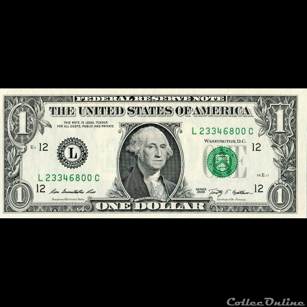 L- 1$ Federal Reserve Notes - Small Size 2009 Series billet etat uni bulgarie l 1 federal reserve notes small size 2009 series