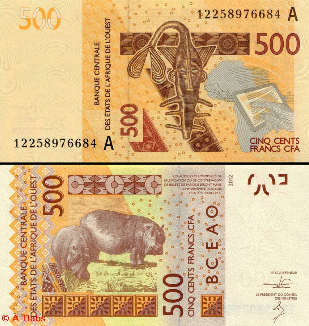 B.C.E.A.O - FRANCS CFA - CÔTE D'IVOIRE - LETTRE A - 500 FRANCS - PICK 119 A a billets afrique d b c e a o francs cfa cote ivoire lettre a 500 francs pick 119 a a