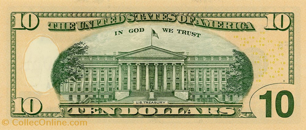 10$ Federal Reserve Notes - Small Size 2017A Series billet amerique du nord etat uni 10 federal reserve notes small size 2017a series