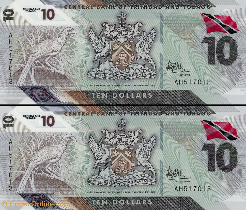 TRINIDAD ET TOBAGO - PICK 62 - 10 DOLLARS - 2020 billets amerique centrale caraibes trinite trinidad et tobago pick 62 10 dollars 2020