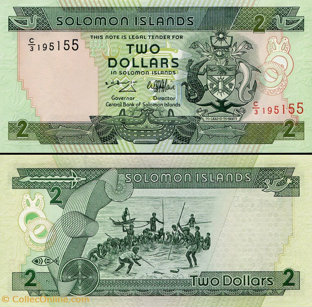 ILES SALOMON - PICK 18 a - 2 DOLLARS - 1997 billets oceanie iles salomon pick 18 a 2 dollars 1997