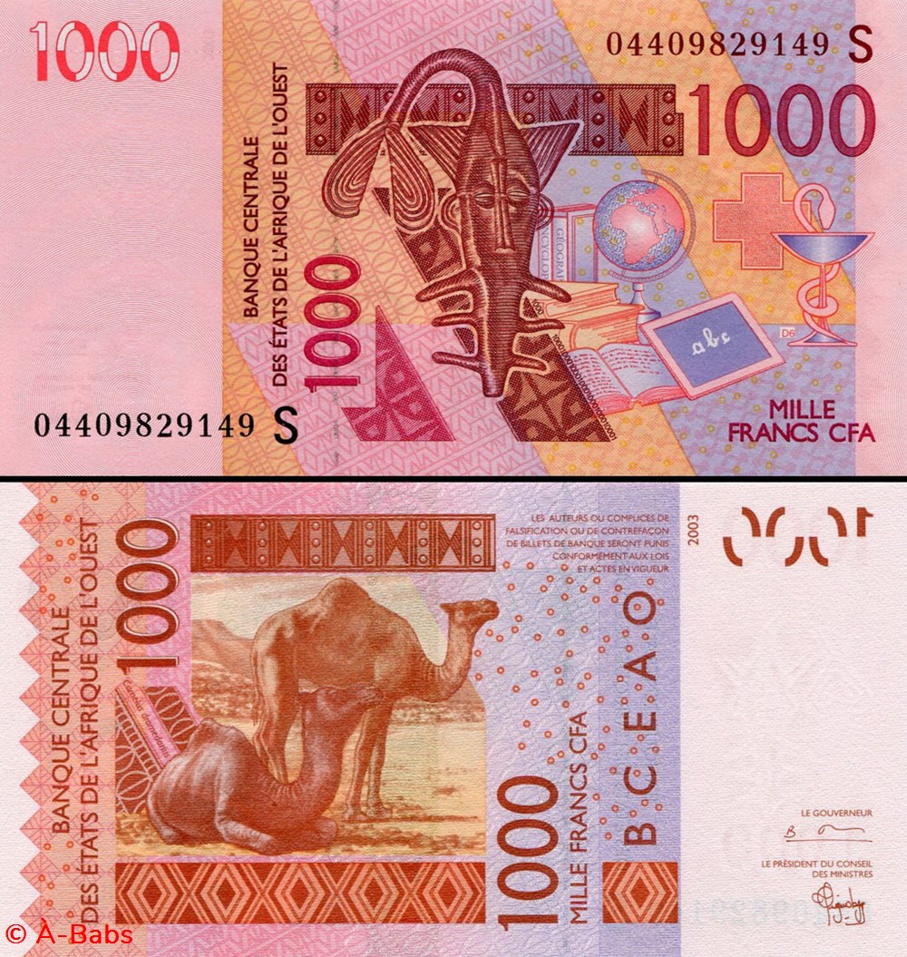 B.C.E.A.O - FRANCS CFA - GUINÉE BISSAU - LETTRE S - 1000 FRANCS - PICK 915 S b billets afrique b c e a o francs cfa guinee bissau lettre s 1000 francs pick 915 s b