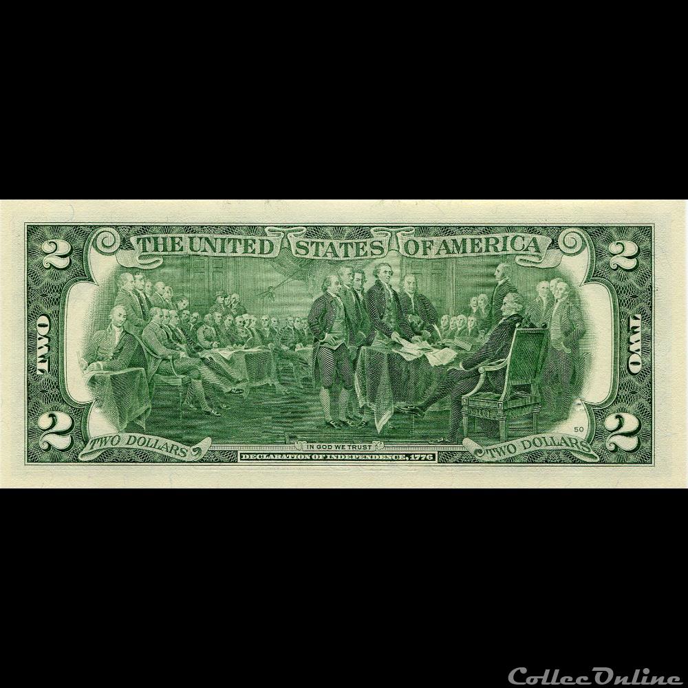 C- Philadelphie District - 2$ Federal Reserve Notes - Small Size 2013 Series billet amerique du nord etat uni c philadelphie district 2 federal reserve notes small size 2013 series