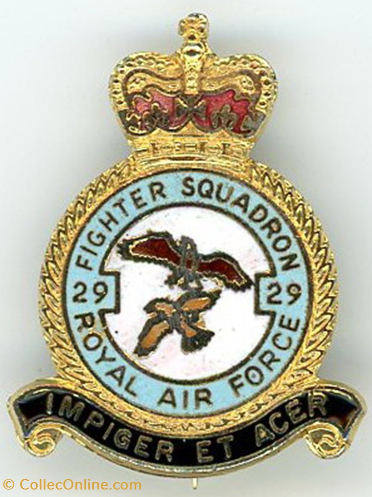 Insigne R.A.F - 29° Squadron (XXIX°) militarium medaille insigne r a f 29 squadron xxix