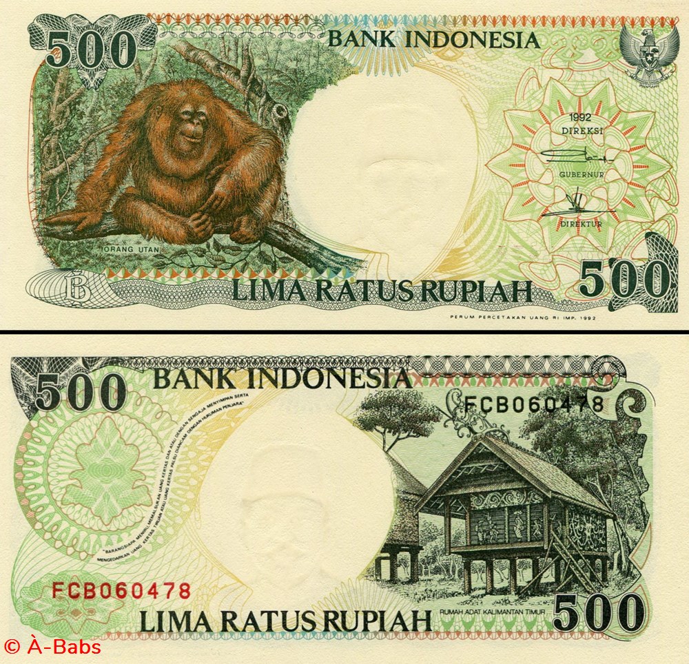 INDONÉSIE - PICK 128a - 500 ROUPIES - 1992 billets asie indonesie pick 128a 500 roupies 1992