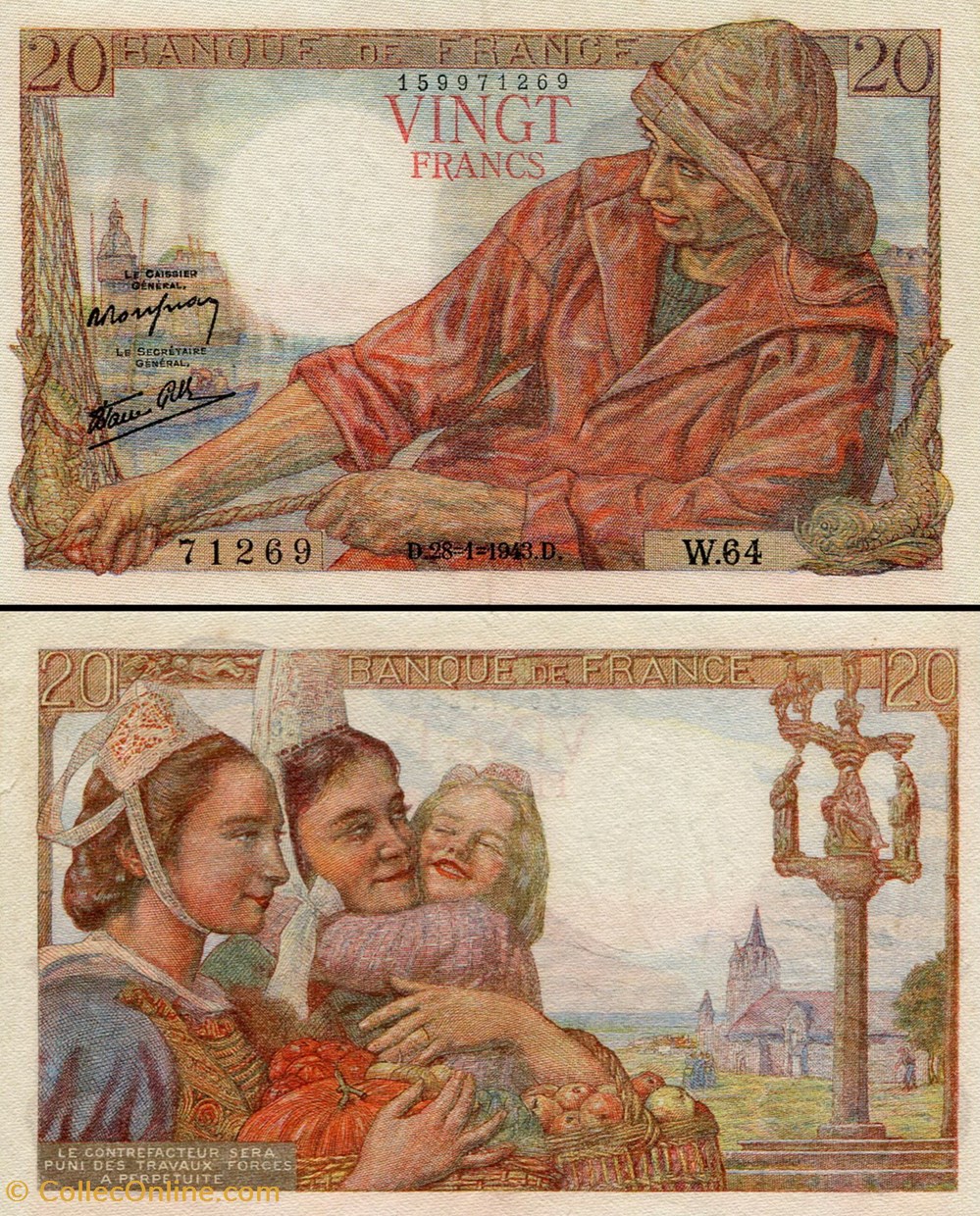 billets europe france 20 francs