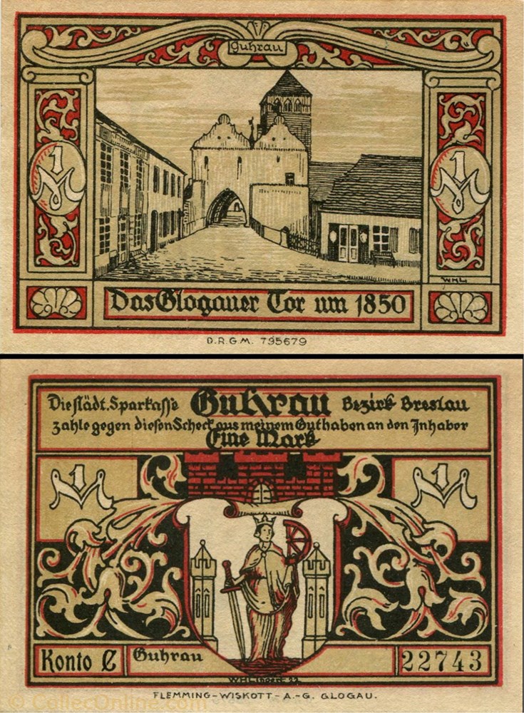 Gurhau 1 Mark billet europe allemagne gurhau 1 mark