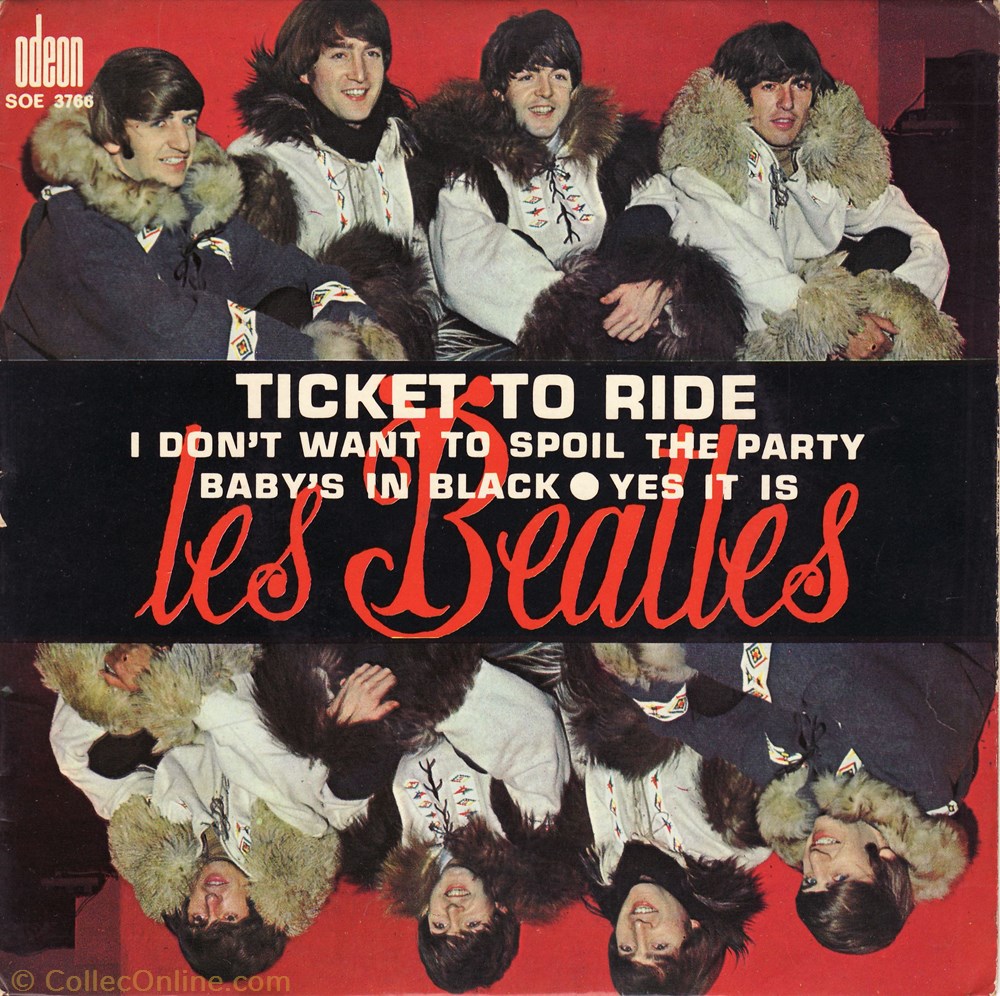 musique instrument vinyle disque tour the beatles ticket to ride