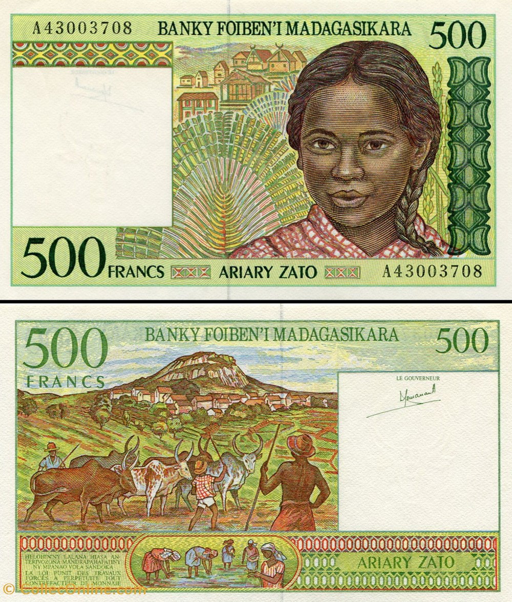 MADAGASCAR - PICK 075a - 500 ARIARY - 1994 billets afrique madagascar pick 075a 500 ariary 1994