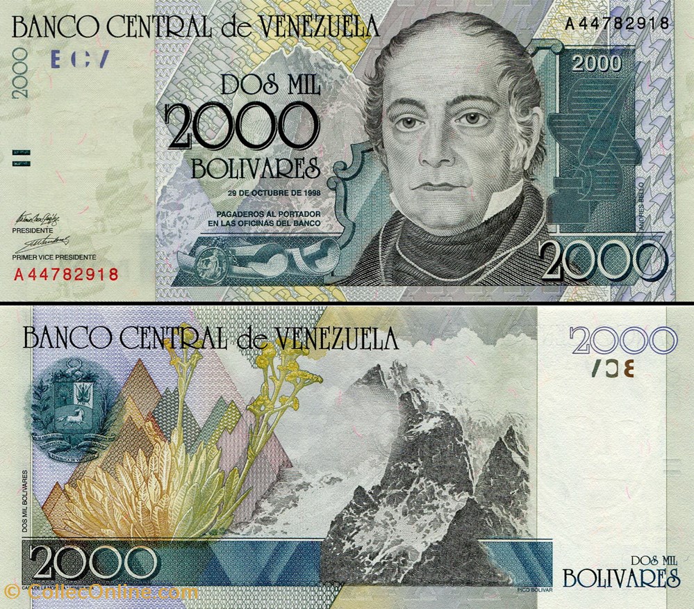 VENEZUELA - PICK 080 - 2000 BOLIVARES - 1998 - Billetes - Sudamerica