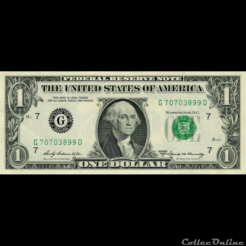 billet amerique du nord etat uni g 1 federal reserve notes small size 1969a series