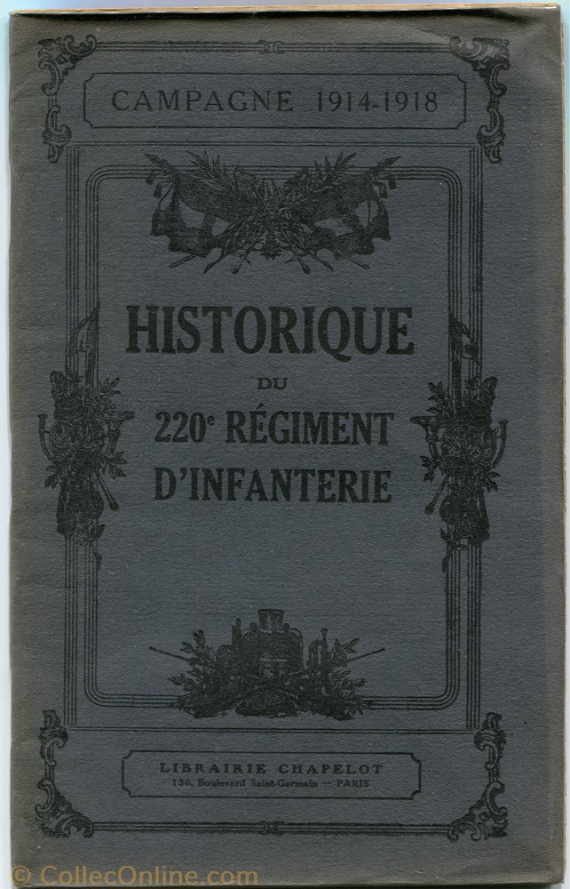 militarium livre revue catalogue historique du 220 regiment infanterie