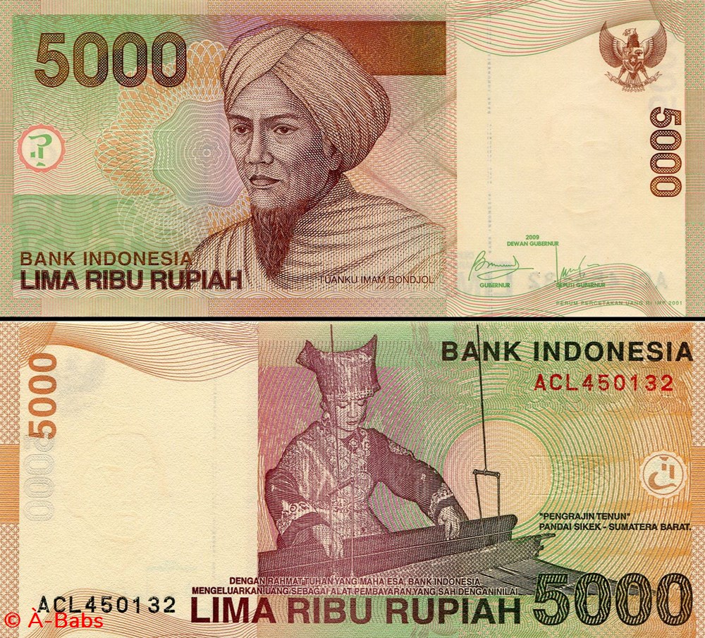INDONÉSIE - PICK 142 i - 5000 ROUPIES - 2009 billets asie indonesie pick 142 i 5000 roupies 2009