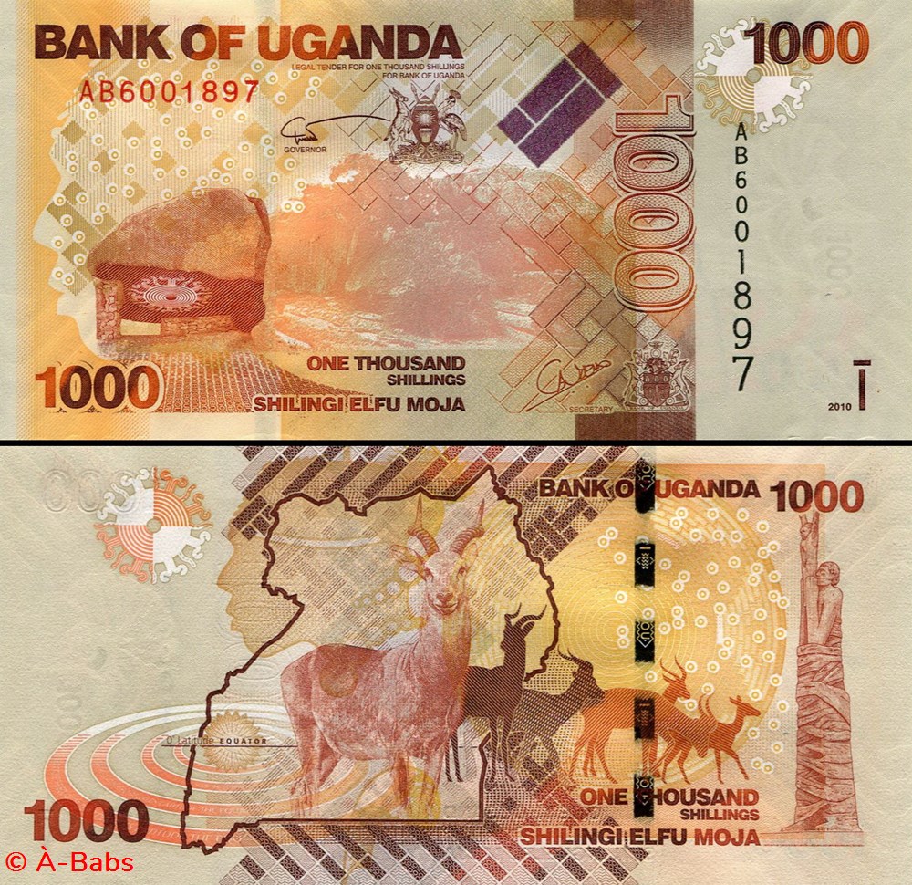 billets afrique ouganda pick 49 a 1000 shillings 2010