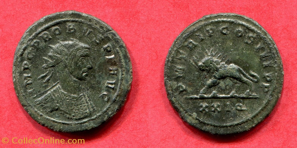 PROBUS - PM TRI P COS III PP - RIC 616 monnaie antique av jc a ap romaine republicaine imperiale probus pm tri p cos iii pp ric 616