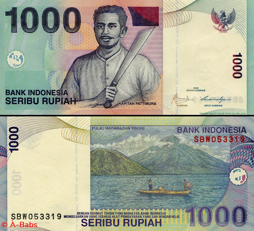 billets asie indonesie pick 141 j 1000 roupies 2009