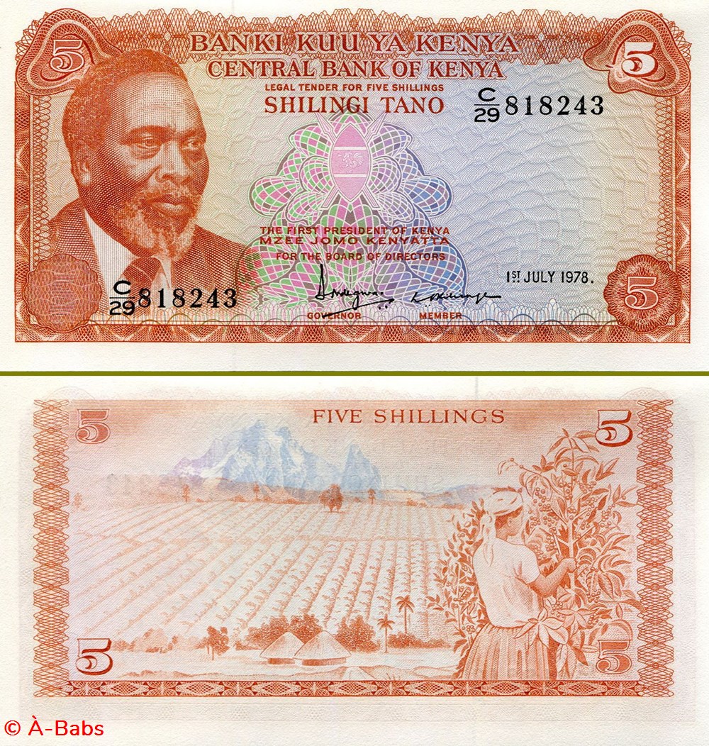 KENYA - PICK 15 - 5 Shillings - 1978 billets afrique kenya pick 15 5 shillings 1978