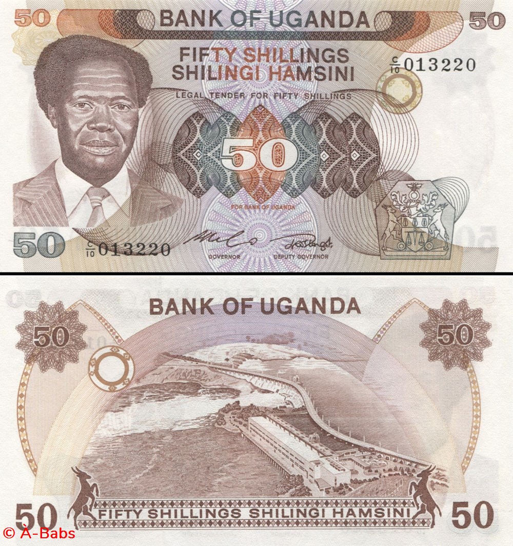 OUGANDA - PICK 20 - 50 SHILLINGS - 1985 billets afrique ouganda pick 20 50 shillings 1985