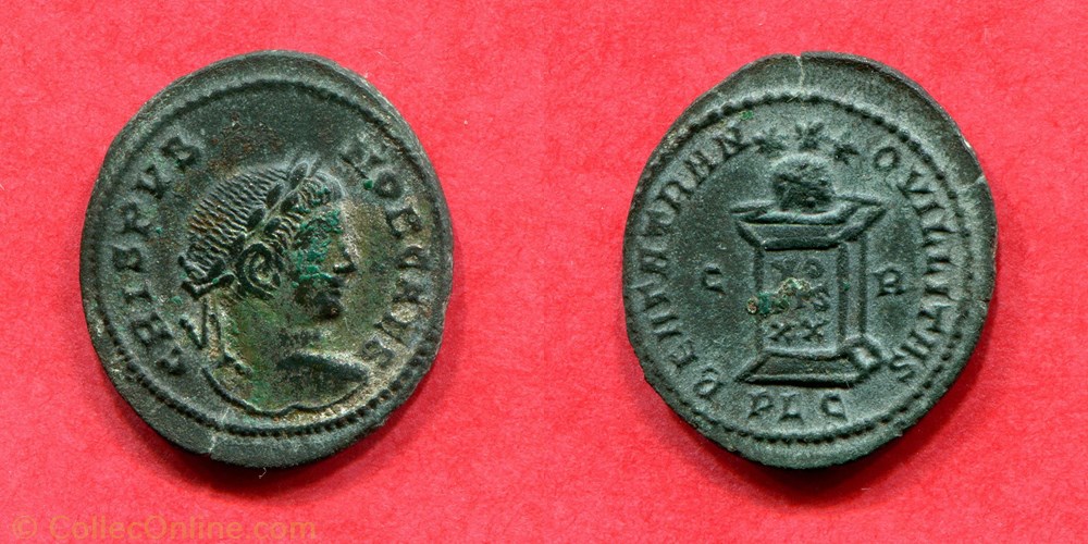 CRISPUS - BEATA TRAN-QVILLITAS - RIC 166 monnaies antiquite av jc ap romaines republicaines imperiales crispus beata tran qvillitas ric 166