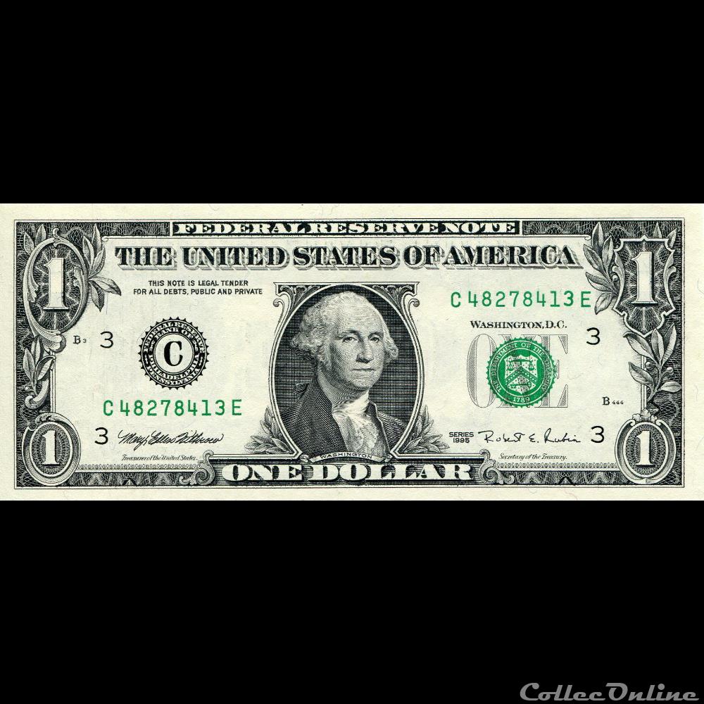 C- 1$ Federal Reserve Notes - Small Size 1995 Series billet amerique du nord etat uni c 1 federal reserve notes small size 1995 series