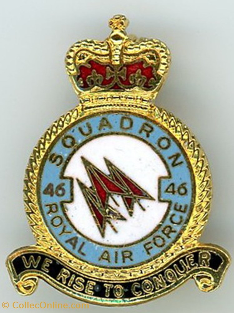 Insigne R.A.F - 46° Squadron (XLVI°) militarium medaille insigne r a f 46 squadron xlvi