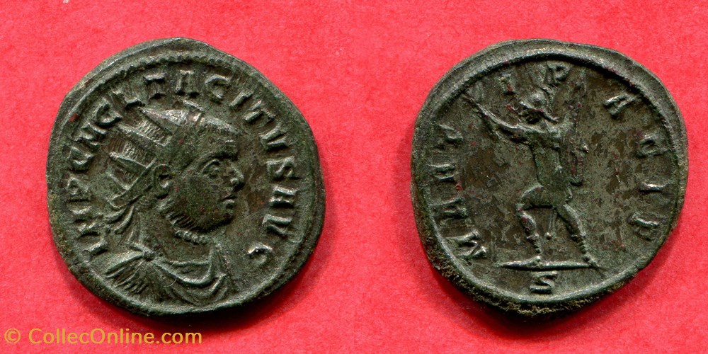 TACITE - MARTI PACIF - RIC 145 monnaie antique av jc ap romaine republicaine imperiale tacite marti pacif ric 145