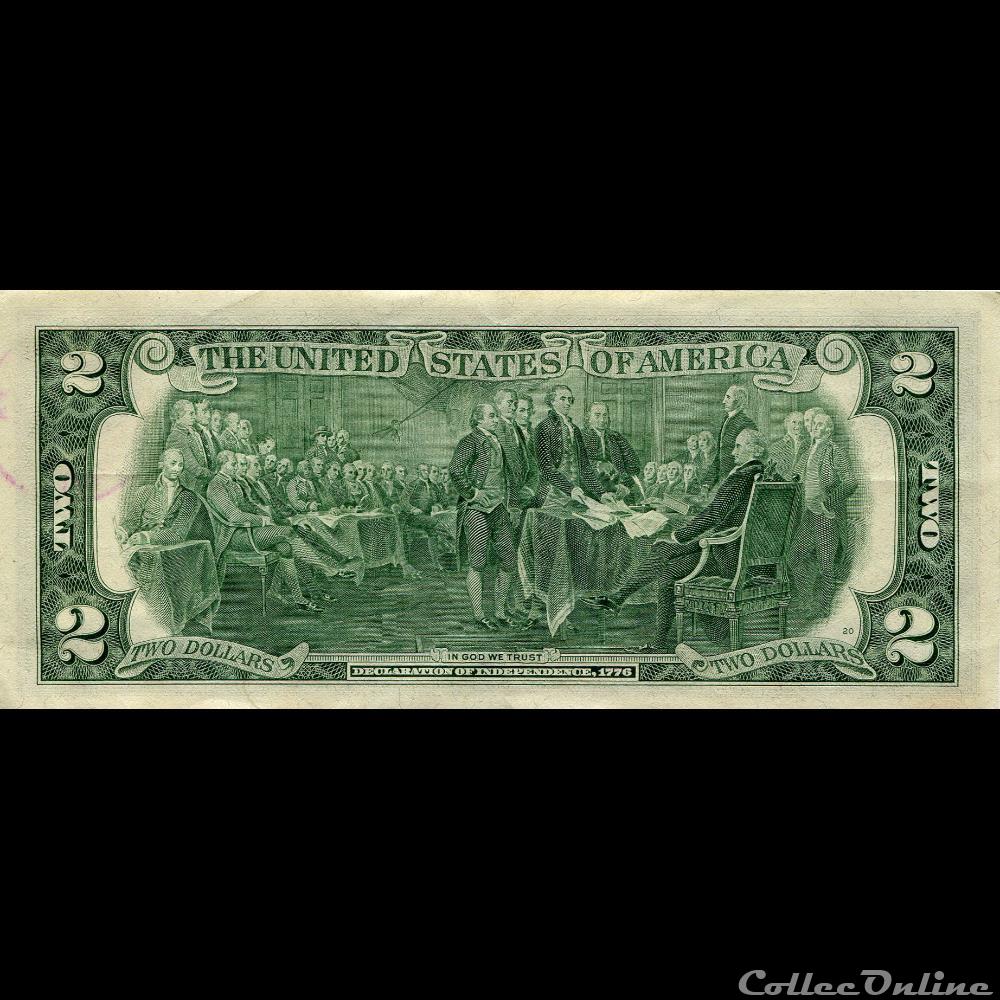 C- Philadelphie District - 2$ Federal Reserve Notes - Small Size 1976 Series billet amerique du nord etat uni c philadelphie district 2 federal reserve notes small size 1976 series