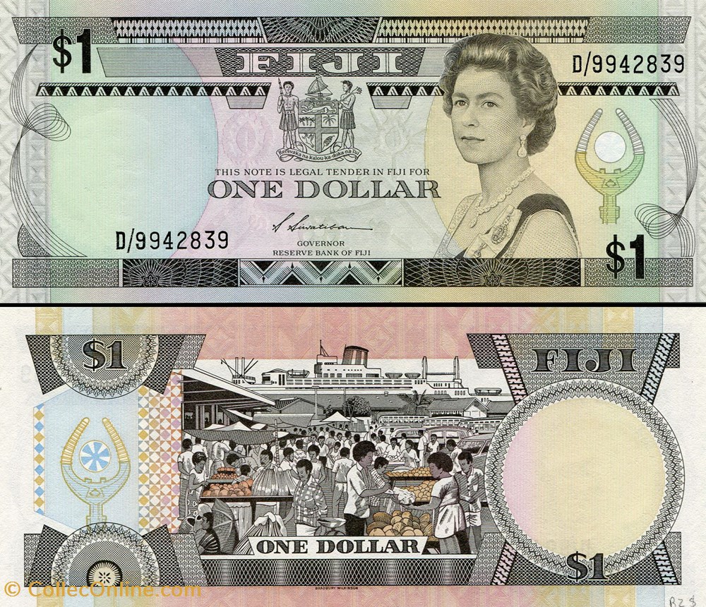 billets oceanie fidji pick 086 a 1 dollar 1987