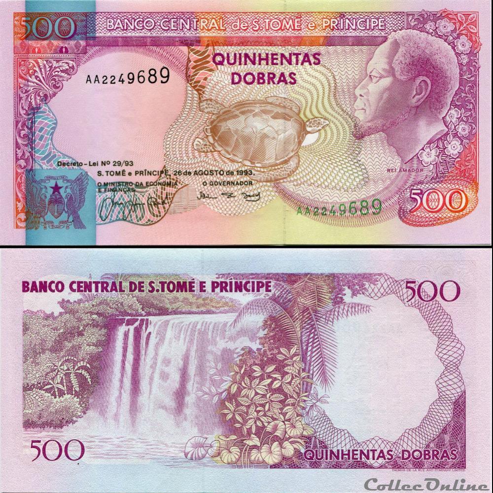 SAO TOME ET PRINCIPE - PICK 63 - 500 DOBRAS - 1993 billet afrique sao tome et principe pick 63 500 dobras 1993