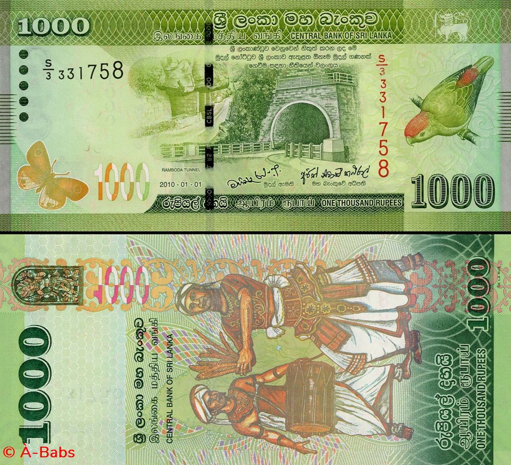 SRI-LANKA - PICK 127 a - 1000 ROUPIES - 2010 billets asie sri lanka pick 127 a 1000 roupies 2010