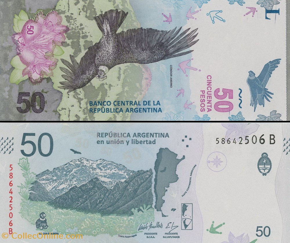 billets amerique du sud argentine pick 363a 50 pesos 2020