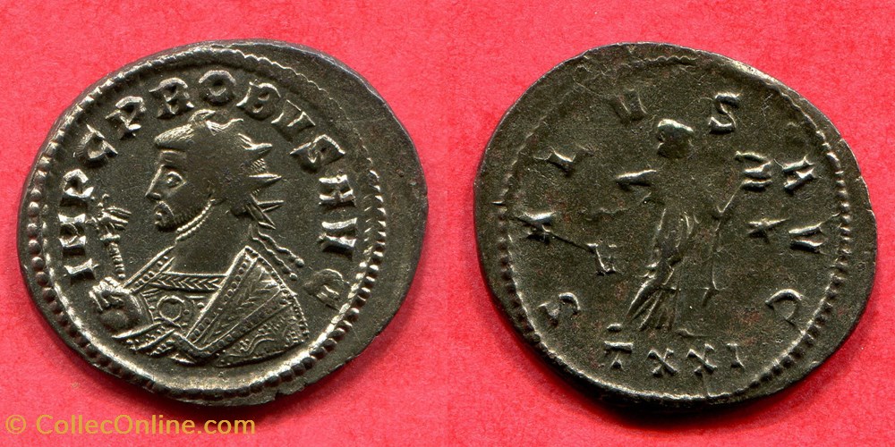 monnaie antique jc ap romaine republicaine imperiale probus salvs avg v txxi ric 499