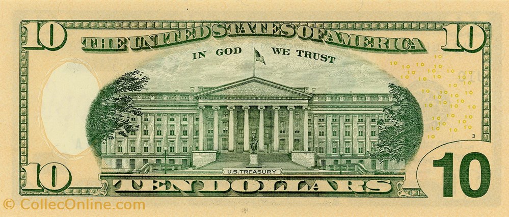 billets amerique du nord etats unis 10 federal reserve notes small size 2017 series