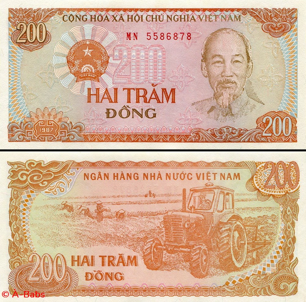 VIETNAM - PICK 100 a - 200 ÐONG - 1987 billets asie vietnam pick 100 a 200 ong 1987
