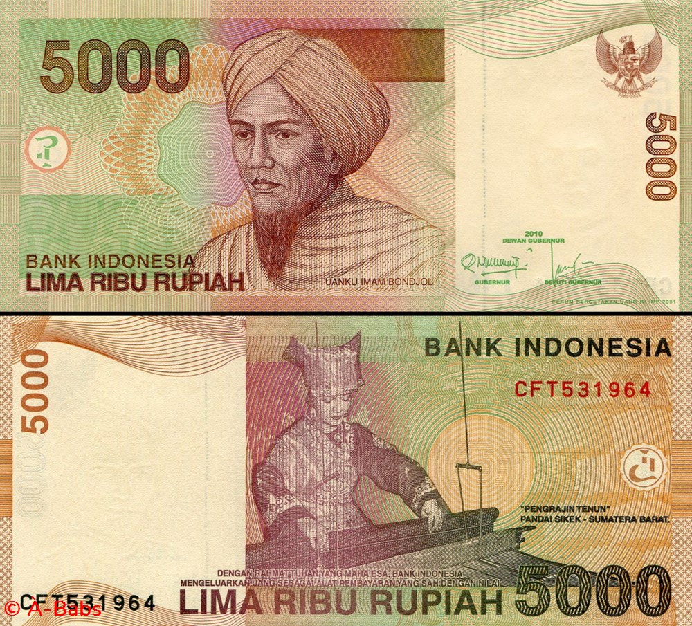 INDONÉSIE - PICK 142 j - 5000 ROUPIES - 2010 billets asie indonesie pick 142 j 5000 roupies 2010