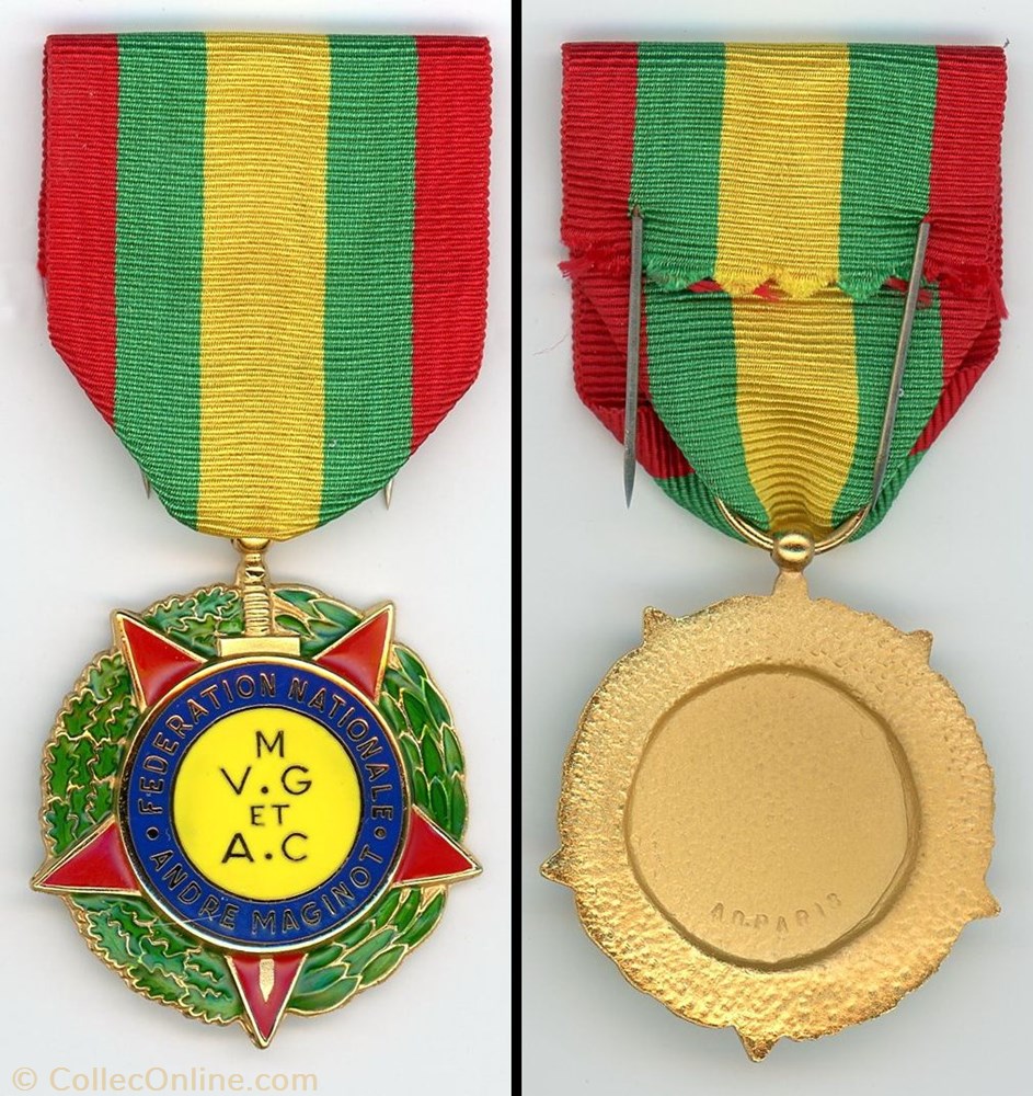 Médaille Fédération André Maginot militarium insigne medaille federation andre maginot