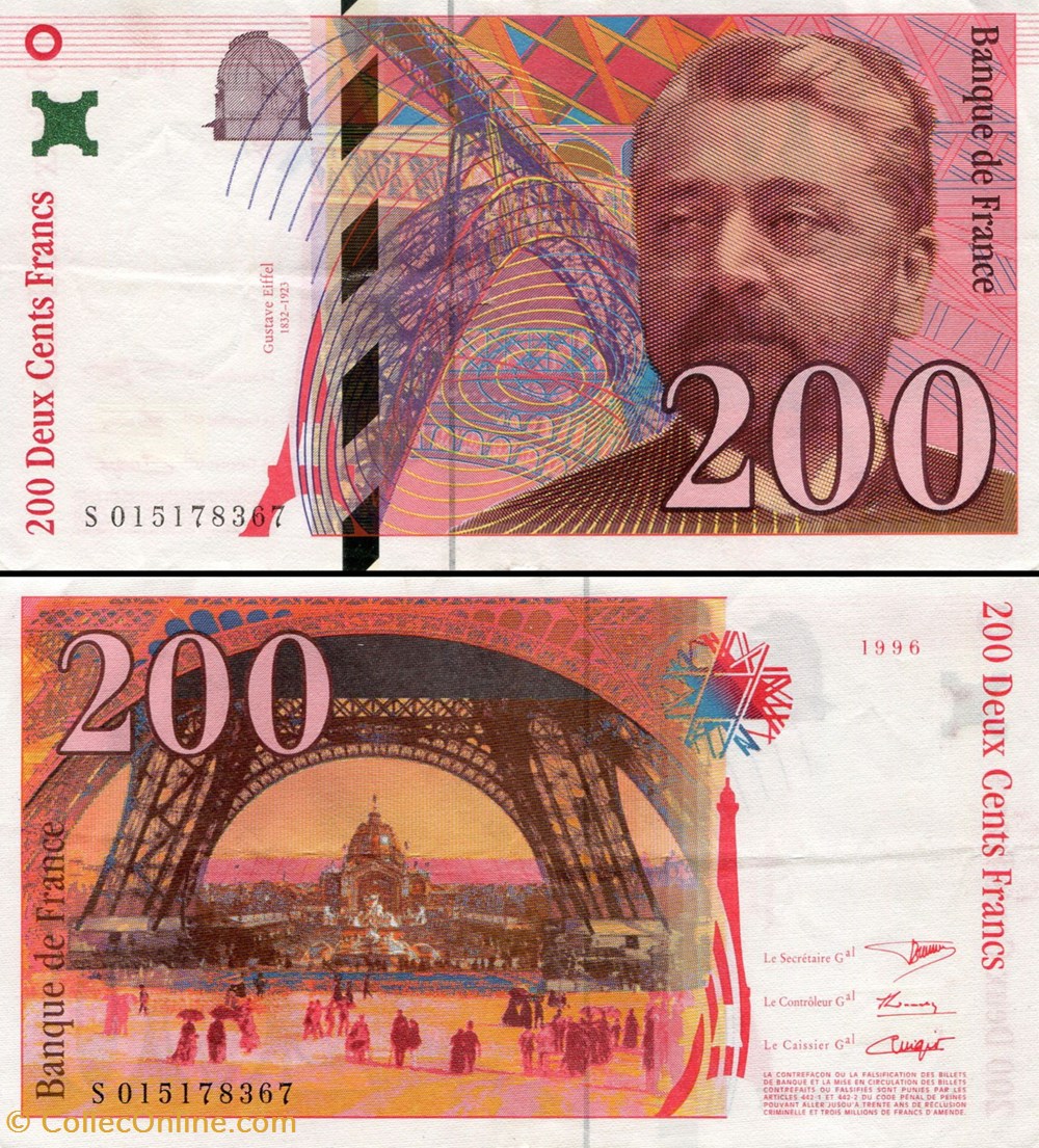 billets europe france 200 francs