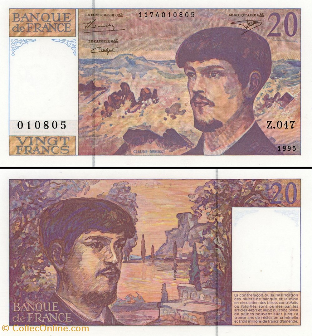billets europe france 20 francs 1995 z 047