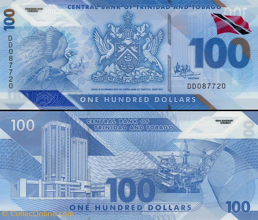 TRINIDAD ET TOBAGO - PICK 65 - 100 DOLLARS - 2020 billets amerique centrale caraibes trinite trinidad et tobago pick 65 100 dollars 2020