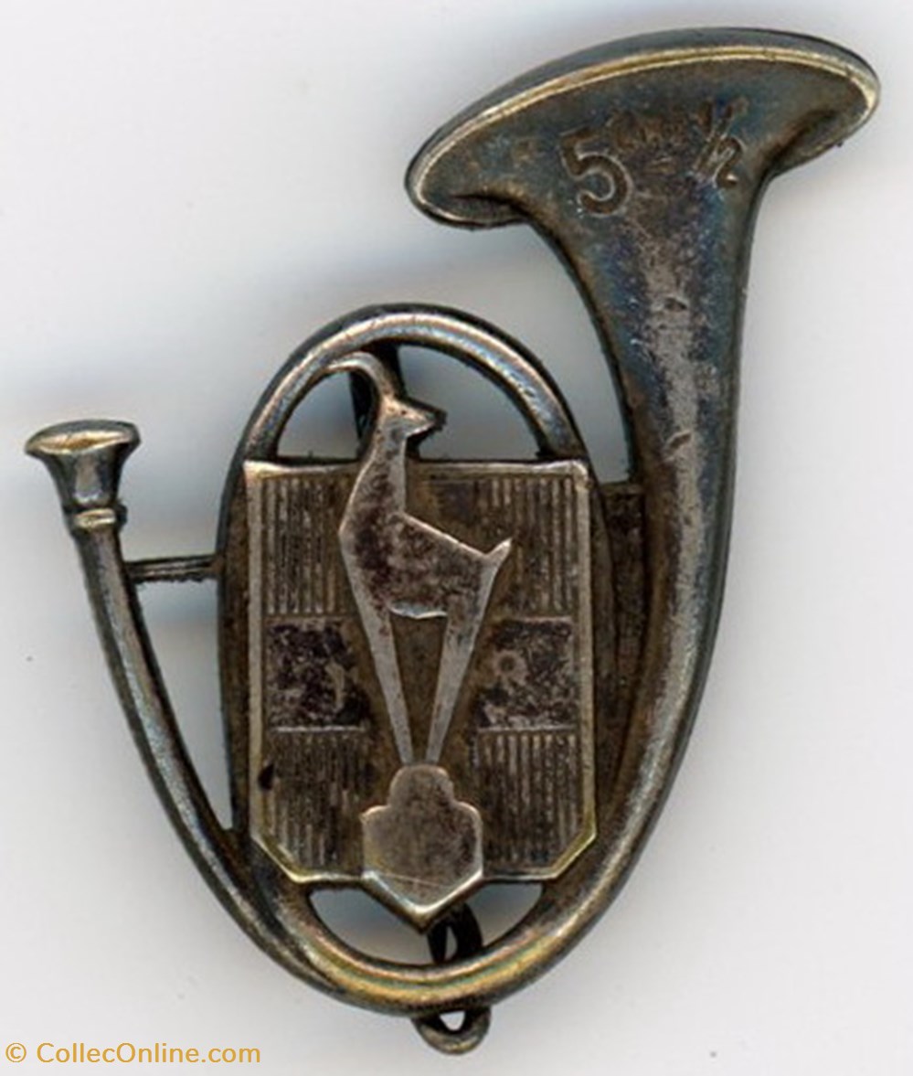 Insigne de la 5° demi-brigade de Chasseurs Alpins - Militaria