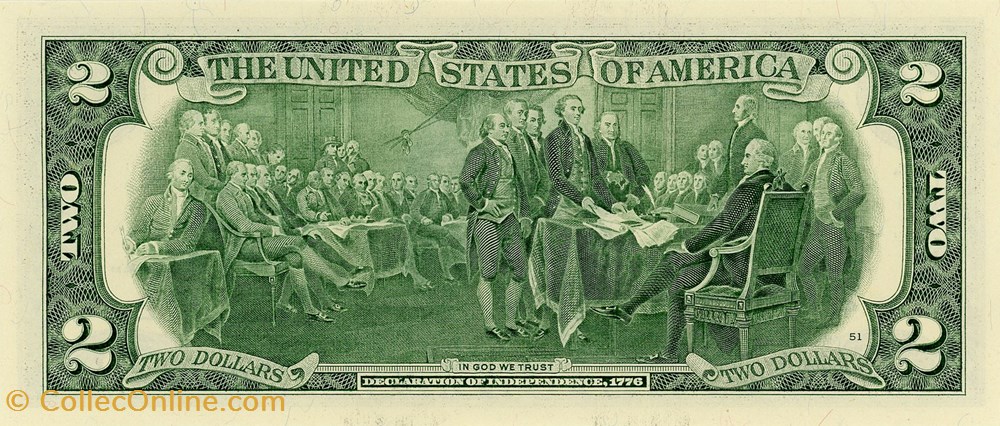B- New-York District - 2$ Federal Reserve Notes - Small Size 2013 Series billets amerique du nord etats unis b new york district 2 federal reserve notes small size 2013 series