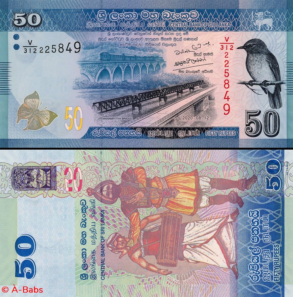 SRI-LANKA - PICK 124 g - 50 ROUPIES - 2010 billets asie sri lanka pick 124 g 50 roupies 2010