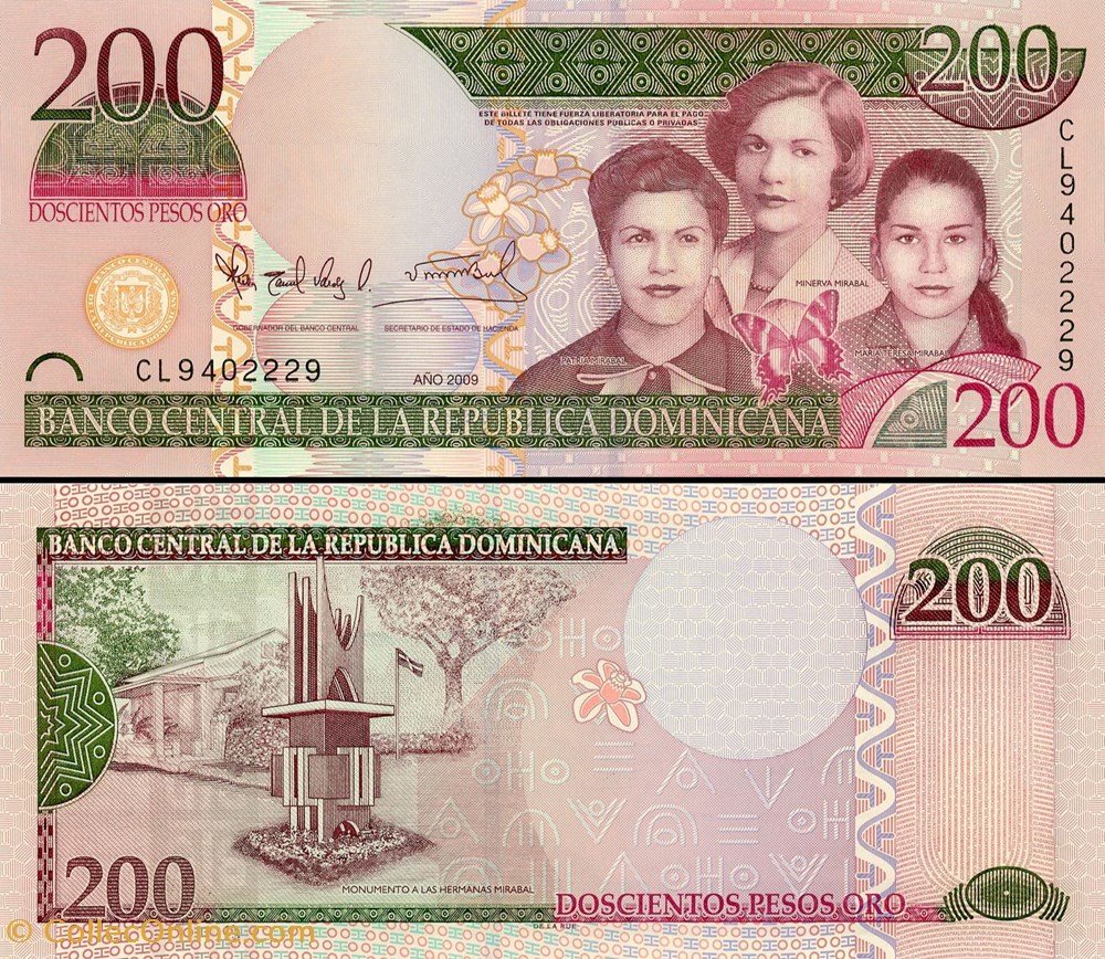 RÉPUBLIQUE DOMINICAINE - PICK 178b - 200 PESOS DE ORO - 2009 billet amerique du nord republique dominicaine pick 178b 200 pesos de oro 2009