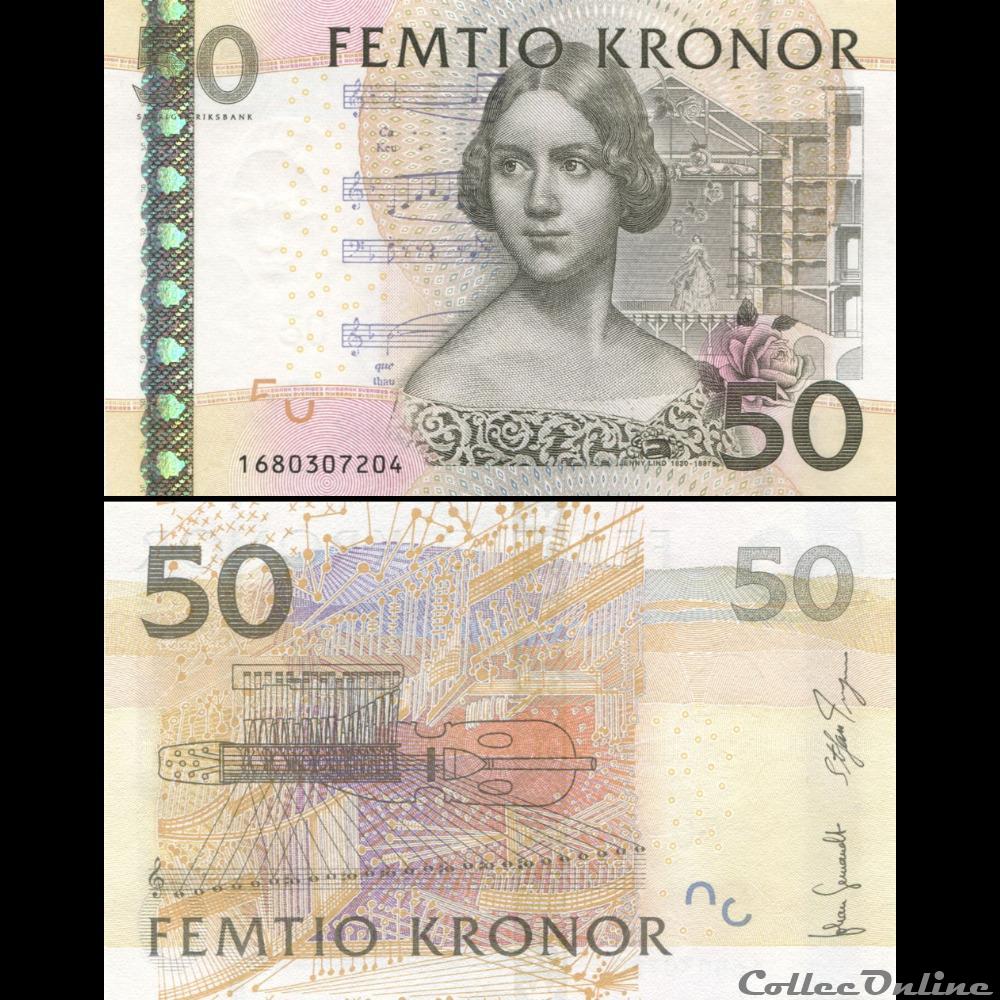 SUÈDE - PICK 64 b 2 - 50 KRONOR - 2011 billet europe suede pick 64 b 2 50 kronor 2011